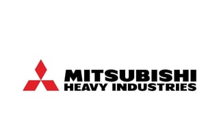Mitsubishi Heavy Industries logo with red diamond symbol and black text on white background